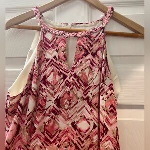 Super cute! Sleeveless Halter top a-line swing/shift dress